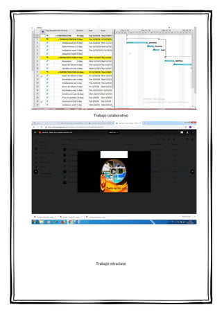 Trabajo colaborativo
Trabajo intraclase
 