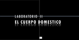 1
LABORATORIO II
EL CUERPO DOMESTICO
 