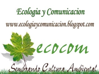 Ecologia y Comunicacion www.ecologiaycomunicacion.blogspot.com 