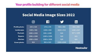 Your pro
f
ile building for different social media
 
