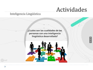 Actividades
Inteligencia Lingüística
 