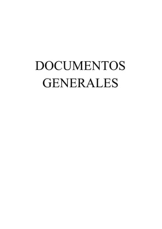 DOCUMENTOS
GENERALES
 