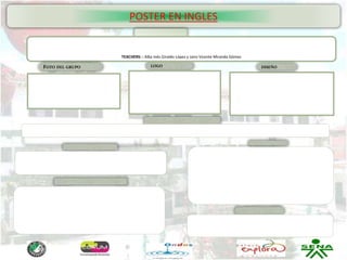 POSTER EN INGLES
LOGO
TEACHERS: : Alba Inés Giraldo López y Jairo Vicente Miranda Gómez
FOTO DEL GRUPO DISEÑO
 