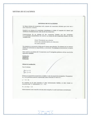 SISTEMA DE ECUACIONES

153

 