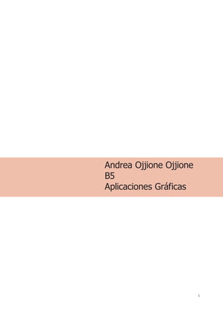 Andrea Ojjione Ojjione
B5
Aplicaciones Gráficas




                         1
 