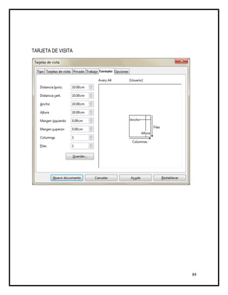 TARJETA DE VISITA




                    84
 