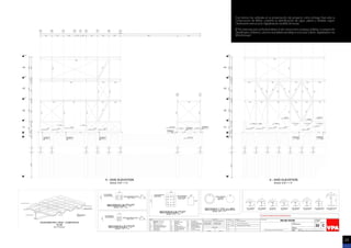 23
PROFESIÓN
Esta lámina fue utilizada en la presentación del proyecto como entrega final ante la
constructora de Bélice, contiene la identificación de vigas, pilares y detalles según
clasificación estructural. Digitalización vía BIM, Archicad.
// This sheet was part of the final deliver to the construction company of Belize, it contains the
identification of beams, columns and details acording to structural criteria. Digitalization via
BIM, Archicad.
 