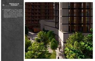 Proyecto de Medellín, en el barrio La Candelaria,
sector La Balladera. Se realiza un análisis exhaustivo
del lote y de su entorno, observando sus debilidades,
fortalezas y oportunidades, para así, generar un
proyecto que establezca, interactúe y potencialice una
zona de gran importancia para la ciudad, brindando
además de vivienda, nuevas zonas comerciales y una
reorganización de la industria existente.
PROYECTO DE
VIVIENDA
 