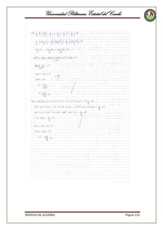 Universidad Politécnica Estatal del Carchi

MODULO DE ALGEBRA

Página 126

 