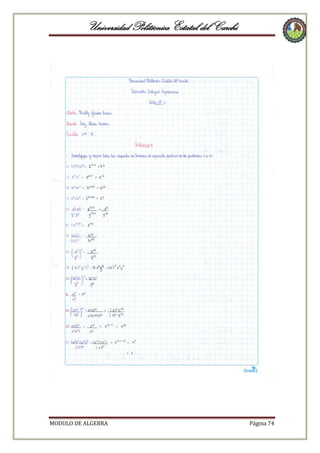Universidad Politécnica Estatal del Carchi

MODULO DE ALGEBRA

Página 74

 