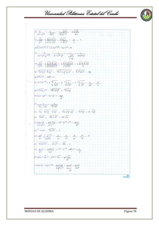 Universidad Politécnica Estatal del Carchi

MODULO DE ALGEBRA

Página 78

 