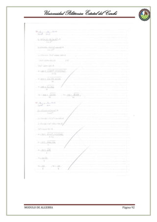 Universidad Politécnica Estatal del Carchi

MODULO DE ALGEBRA

Página 92

 