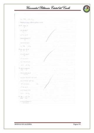 Universidad Politécnica Estatal del Carchi

MODULO DE ALGEBRA

Página 93

 