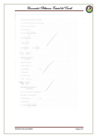 Universidad Politécnica Estatal del Carchi

MODULO DE ALGEBRA

Página 95

 