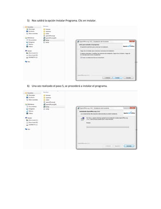 5) Nos saldrá la opción Instalar Programa. Clic en instalar.




6) Una vez realizado el paso 5, se procederá a instalar el programa.
 
