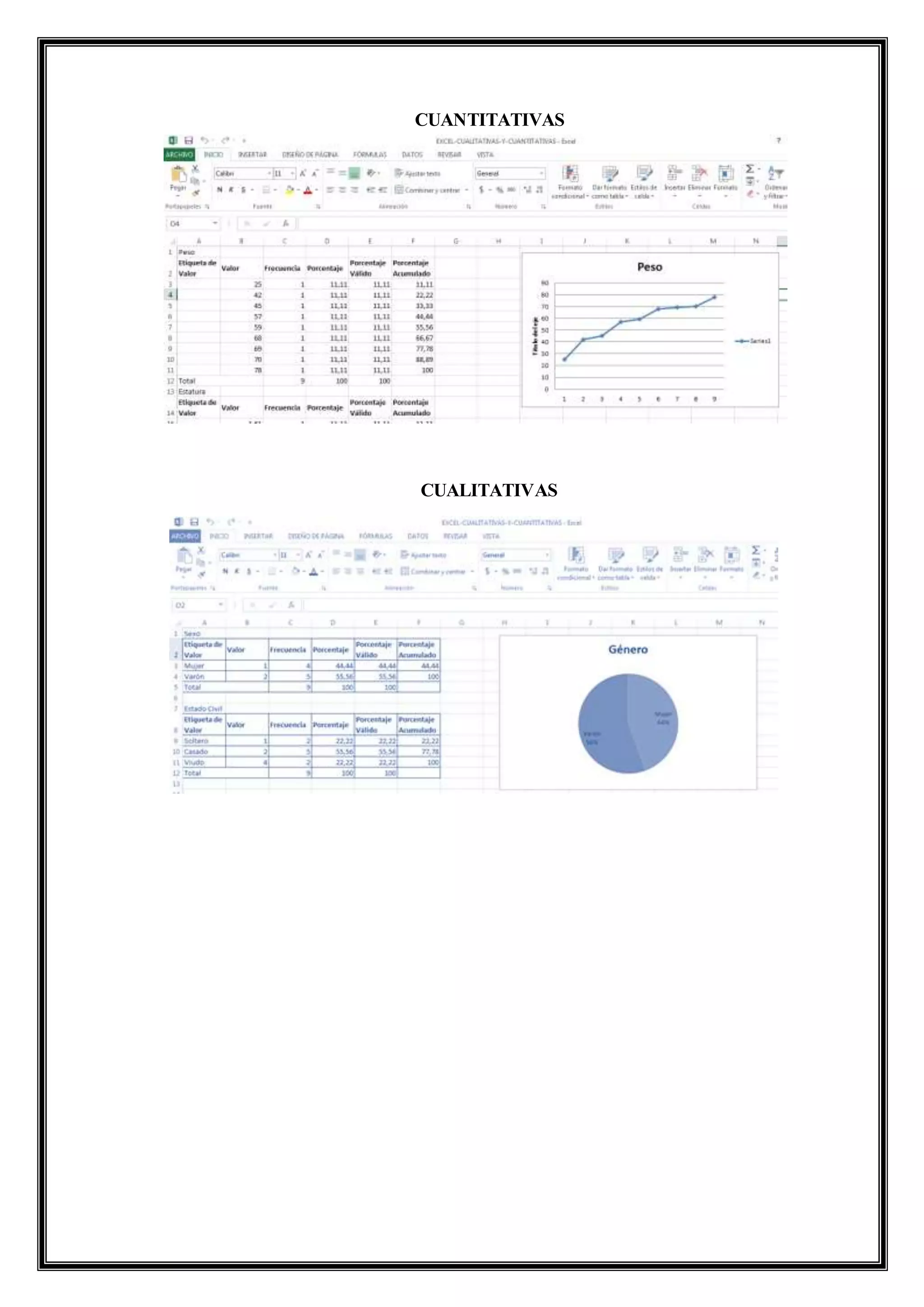 CUANTITATIVAS
CUALITATIVAS
 