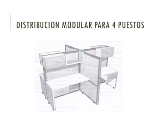 DISTRIBUCION MODULAR PARA 4 PUESTOS
 