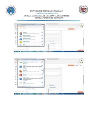 UNIVERSIDAD TÉCNICA DE MACHALA
Calidad, Pertinencia y Calidez
UNIDAD ACADÉMICA DE CIENCIAS EMPRESARIALES
ADMINISTRACIÓN DE EMPRESAS
 