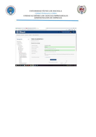 UNIVERSIDAD TÉCNICA DE MACHALA
Calidad, Pertinencia y Calidez
UNIDAD ACADÉMICA DE CIENCIAS EMPRESARIALES
ADMINISTRACIÓN DE EMPRESAS
 