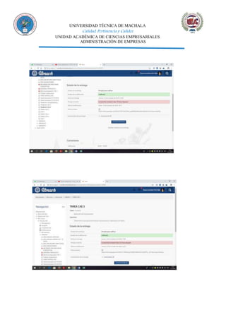 UNIVERSIDAD TÉCNICA DE MACHALA
Calidad, Pertinencia y Calidez
UNIDAD ACADÉMICA DE CIENCIAS EMPRESARIALES
ADMINISTRACIÓN DE EMPRESAS
 