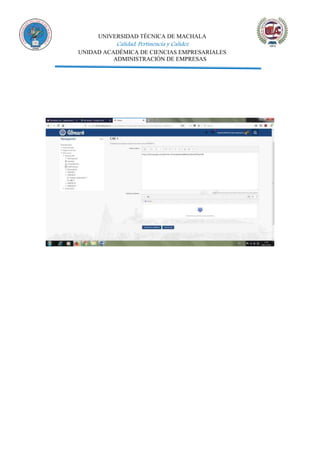 UNIVERSIDAD TÉCNICA DE MACHALA
Calidad, Pertinencia y Calidez
UNIDAD ACADÉMICA DE CIENCIAS EMPRESARIALES
ADMINISTRACIÓN DE EMPRESAS
 
