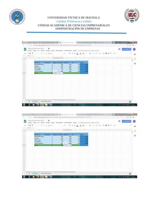 UNIVERSIDAD TÉCNICA DE MACHALA
Calidad, Pertinencia y Calidez
UNIDAD ACADÉMICA DE CIENCIAS EMPRESARIALES
ADMINISTRACIÓN DE EMPRESAS
 