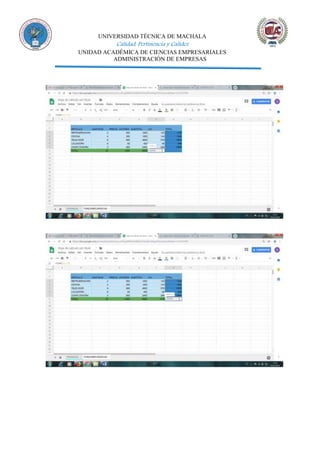 UNIVERSIDAD TÉCNICA DE MACHALA
Calidad, Pertinencia y Calidez
UNIDAD ACADÉMICA DE CIENCIAS EMPRESARIALES
ADMINISTRACIÓN DE EMPRESAS
 