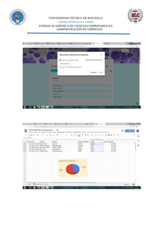 UNIVERSIDAD TÉCNICA DE MACHALA
Calidad, Pertinencia y Calidez
UNIDAD ACADÉMICA DE CIENCIAS EMPRESARIALES
ADMINISTRACIÓN DE EMPRESAS
 