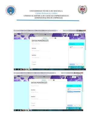 UNIVERSIDAD TÉCNICA DE MACHALA
Calidad, Pertinencia y Calidez
UNIDAD ACADÉMICA DE CIENCIAS EMPRESARIALES
ADMINISTRACIÓN DE EMPRESAS
 
