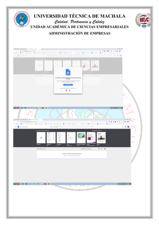UNIVERSIDAD TÉCNICA DE MACHALA
Calidad, Pertinencia y Calidez
UNIDAD ACADÉMICA DE CIENCIAS EMPRESARIALES
ADMINISTRACIÓN DE EMPRESAS
 