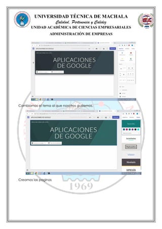 UNIVERSIDAD TÉCNICA DE MACHALA
Calidad, Pertinencia y Calidez
UNIDAD ACADÉMICA DE CIENCIAS EMPRESARIALES
ADMINISTRACIÓN DE EMPRESAS
Cambiamos el tema al que nosotros gustemos.
Creamos las paginas
 