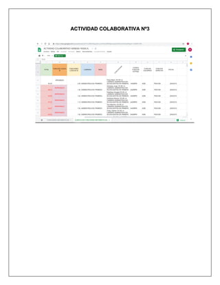 ACTIVIDAD COLABORATIVA Nº3
 