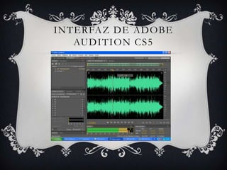INTERFAZ DE ADOBE
   AUDITION CS5
 