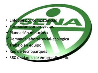 Dirección talento humanoEl SENA cuenta con:267 centros de formación33 regionales205 aulas móvilesDistribución centroSubdirector de centroCoordinación académicaCoordinación administrativaCoordinación de bienestar