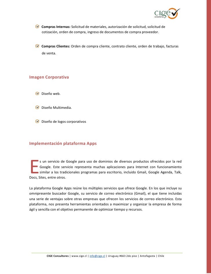 Portafolio de servicios cige consultores