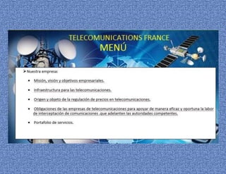 Portafolio de servicios telecomunications france