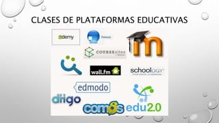 CLASES DE PLATAFORMAS EDUCATIVAS
 