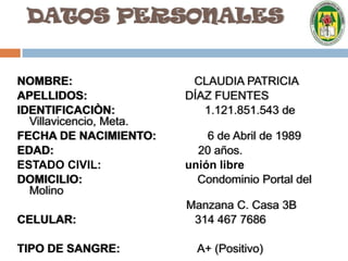  ESTUDIOS REALIZADOS   PRIMARIA	:                                                   COLEGIO INEM LUIS LOPEZ DE MESA					  SEDE CATATUMBO  SECUNDARIA :                                              COLEGIO INEM LUIS LOPEZ DE MESA  ESTUDIOS PROFESIONALES :                                         (2) SEMESTRES DE CONTADURÍA PÚBLICA                                                                     Universidad cooperativa de Colombia