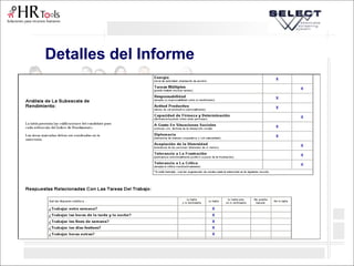Detalles del Informe
 