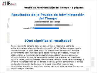 Prueba de Administración del Tiempo – 5 páginas
 