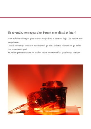 Ut et vendit, nonsequas abo. Parunt mos alit ad et latur?
Hent moloriae vollest pra ipsae ne none eseque lique et derit unt fuga. Dae nonsect ures-
temqui occat.
Odis id essitiumqui con nis in nos excerrunt qui nima dolestiae veliatum aut qui nulpa-
runt omnimaxim quiat.
Re, vellab ipsae restius cum aut occabor reic te eosanture officia qui ullumqu isintiores
 