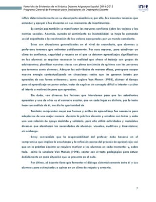 7
Portafolio de Evidencias de mi Práctica Docente Asignatura Español 2014-2015
Programa General de Formación para Evaluado...