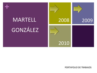 MARTELL  GONZÁLEZ PORTAFOLIO DE TRABAJOS 2008 2009 2010 