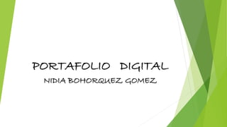 PORTAFOLIO DIGITAL
NIDIA BOHORQUEZ GOMEZ
 