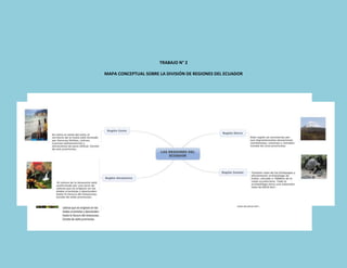 TRABAJO N° 2
MAPA CONCEPTUAL SOBRE LA DIVISIÓN DE REGIONES DEL ECUADOR

 