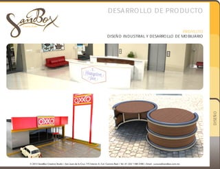 DESARROLLO DE PRODUCTO
PROYECTO
DISEÑO INDUSTRIAL Y DESARROLLO DE MOBILIARIO

DISEÑO

COMERCIAL

COMERCIAL

 
