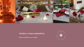 Noches y cenas románticas
Planes románticos a tu medida.
E
X
P E R I E N C
I
A
S
·FINC
A
H
OTELSA
N
TANA·
 