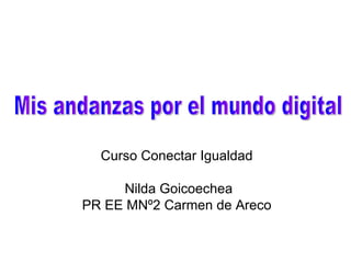Curso Conectar Igualdad Nilda Goicoechea PR EE MNº2 Carmen de Areco Mis andanzas por el mundo digital 