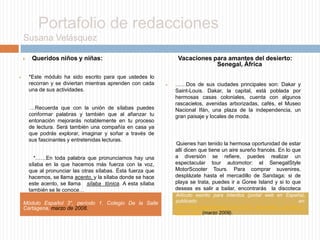 Portafolio deredaccionesSusana VelásquezQueridos niños y niñas: