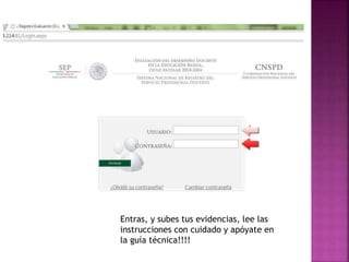 Entras, y subes tus evidencias, lee las
instrucciones con cuidado y apóyate en
la guía técnica!!!!
 